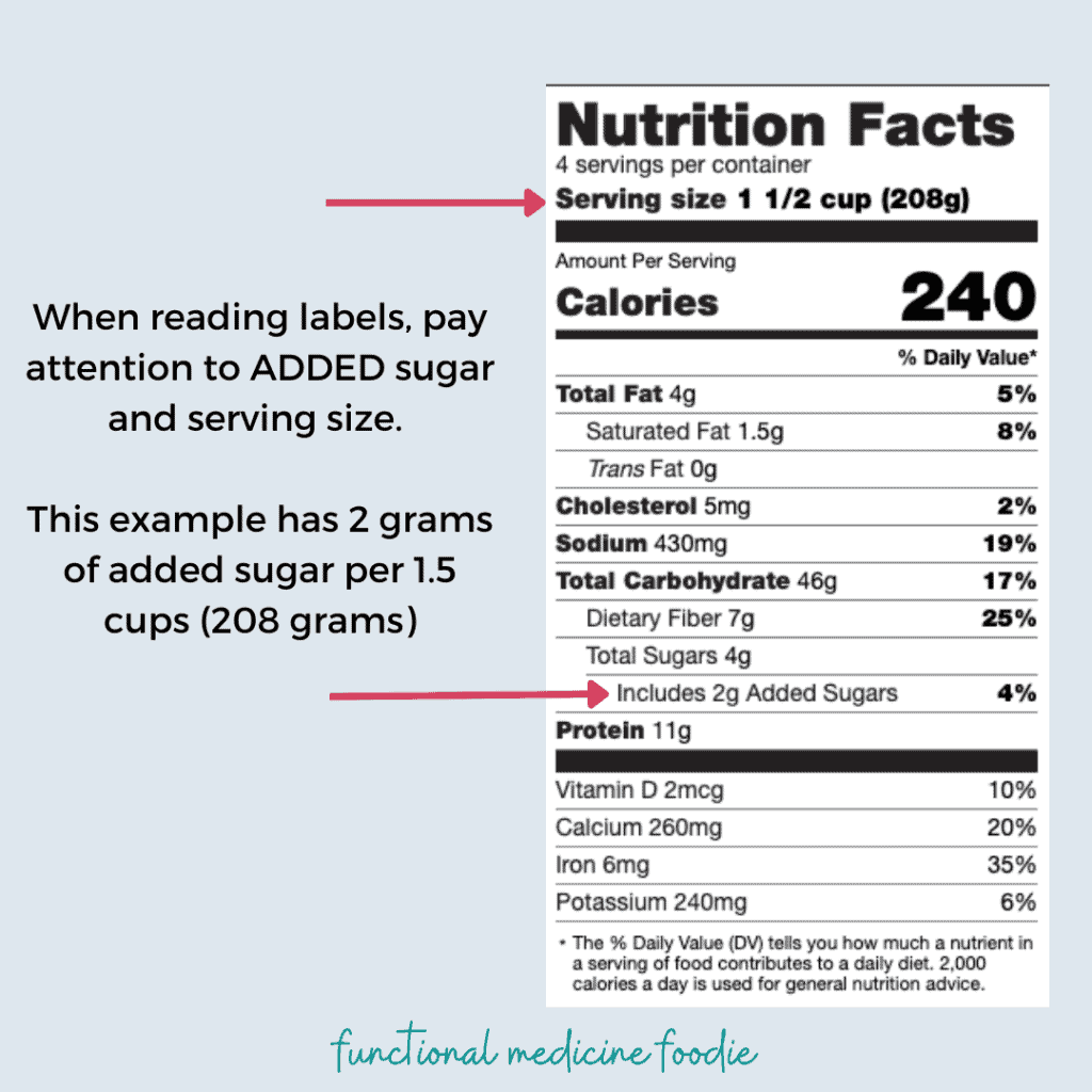 carbs nutrition facts labels